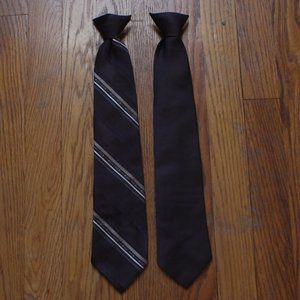 Pair of Vintage Pietro DiRoma Clip-On Neckties